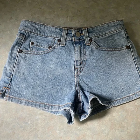 Levi's Light Blue Denim Jean Shorts - Picture 1 of 15